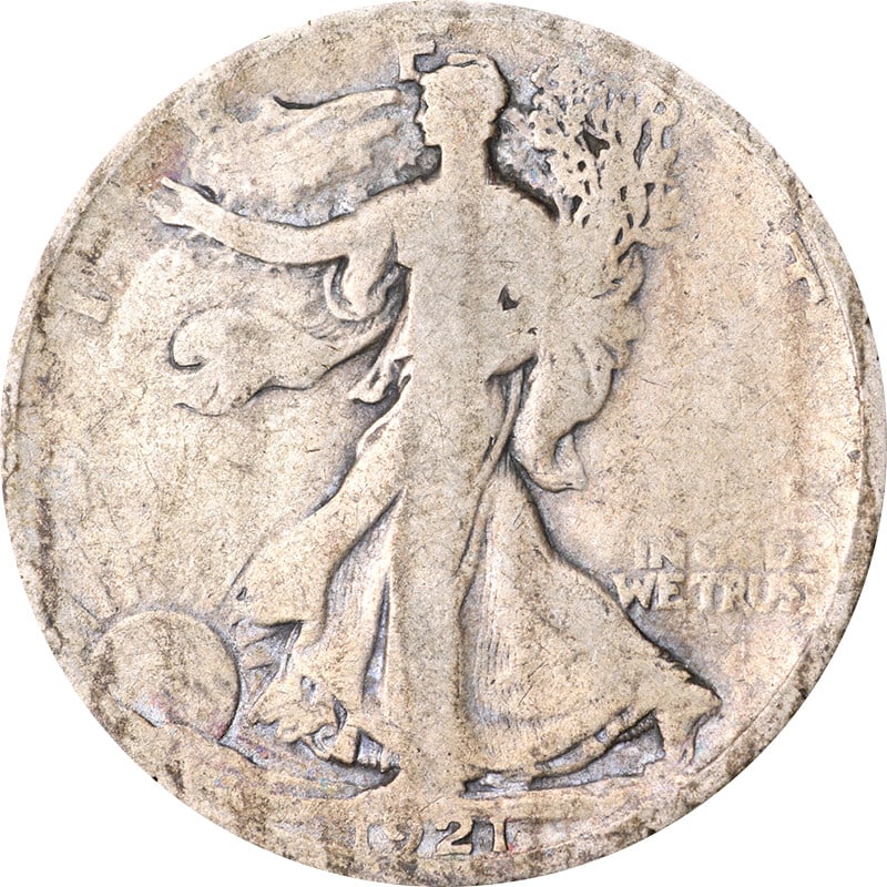 1921-D Walking Liberty Half Dollar Key Date Silver Coin (1 of 2)