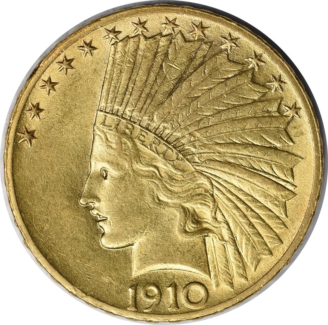 1910 $10 Gold Indian Coin AU by Augustus Saint Gaudens Uncertified (1 of 2)