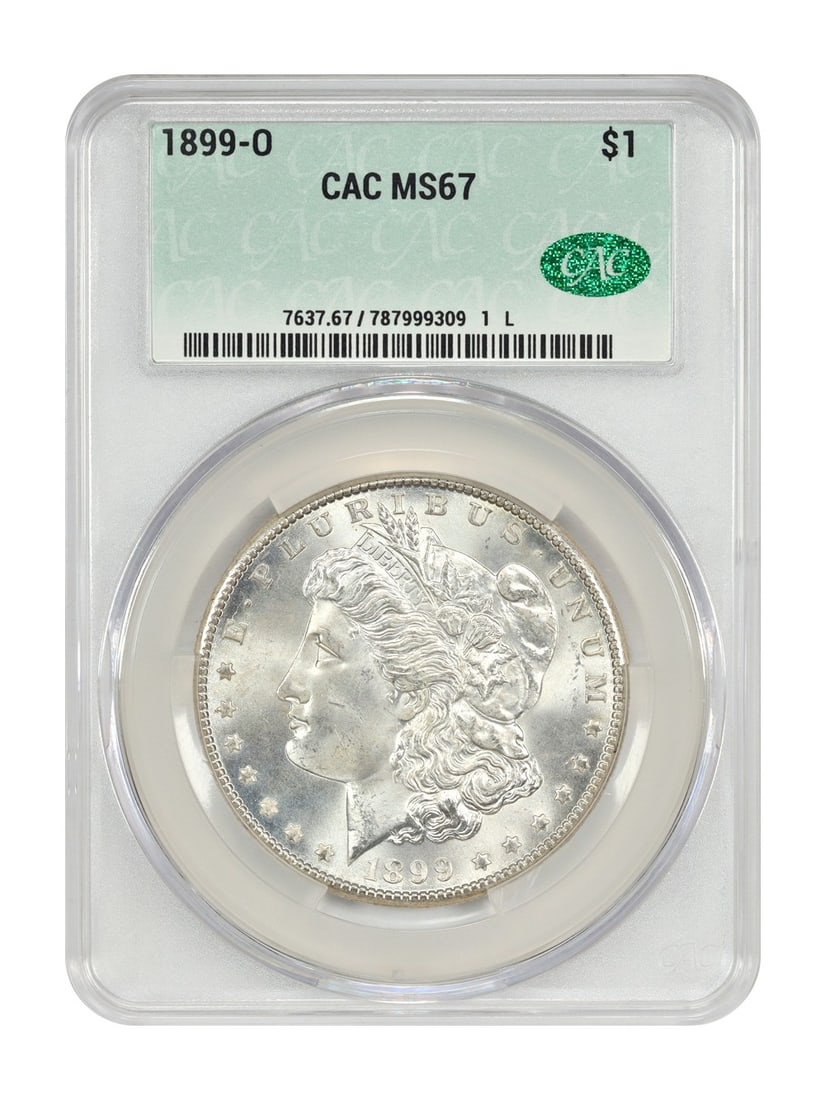 Morgan Dollar 1899-O New Orleans $1 MS67 CACG Certified Uncirculated (1 of 4)