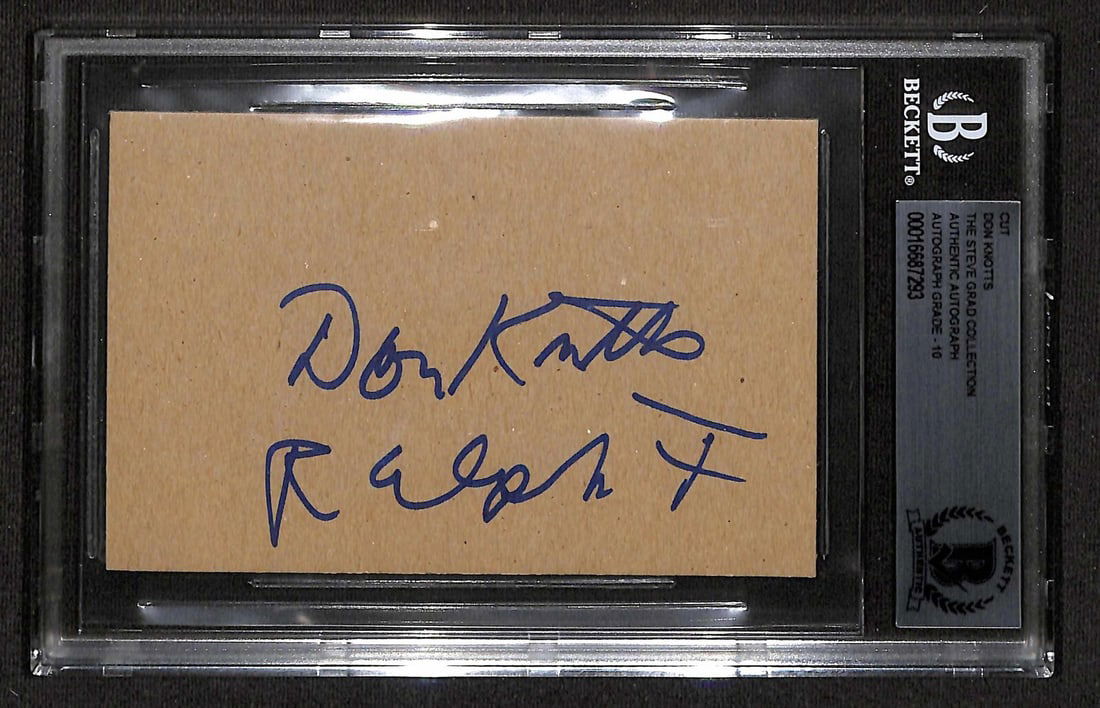 Don Knotts Signed Cut Auto Ralph Furley Beckett 10 (1 of 1)
