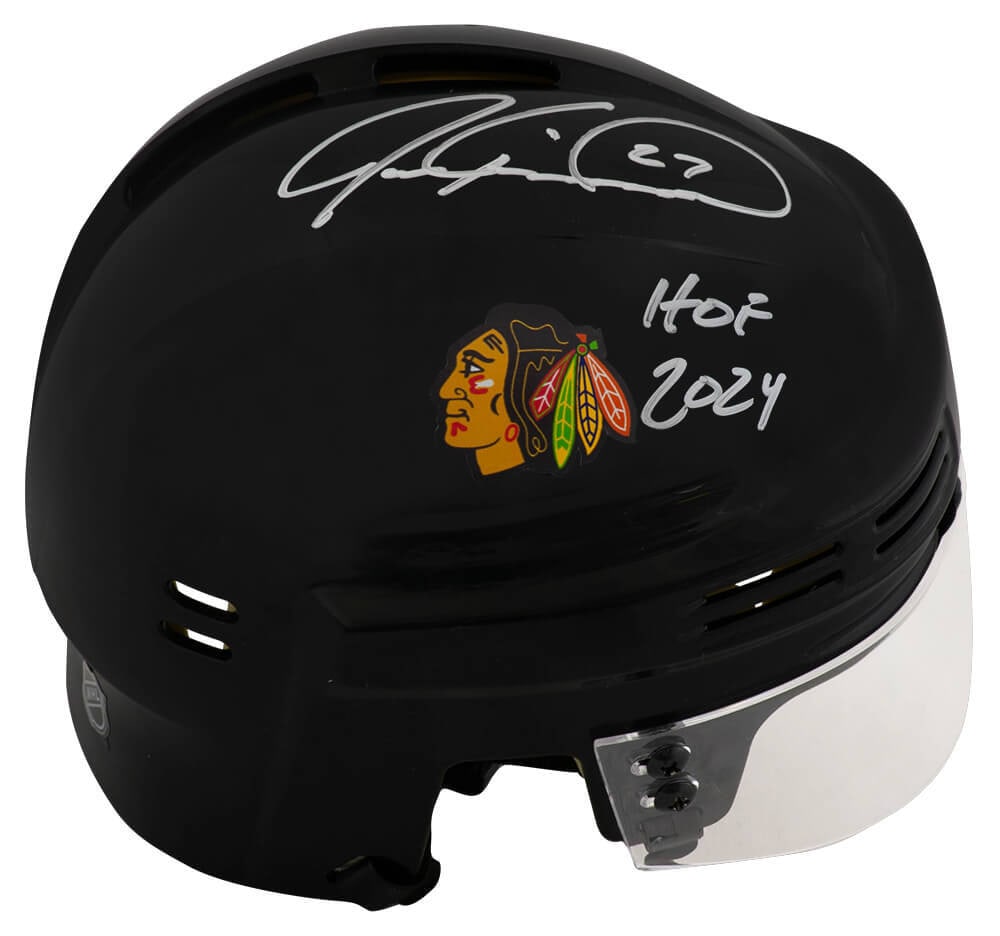 Jeremy Roenick Signed Blackhawks Mini Helmet HOF 2024 with COA (1 of 1)