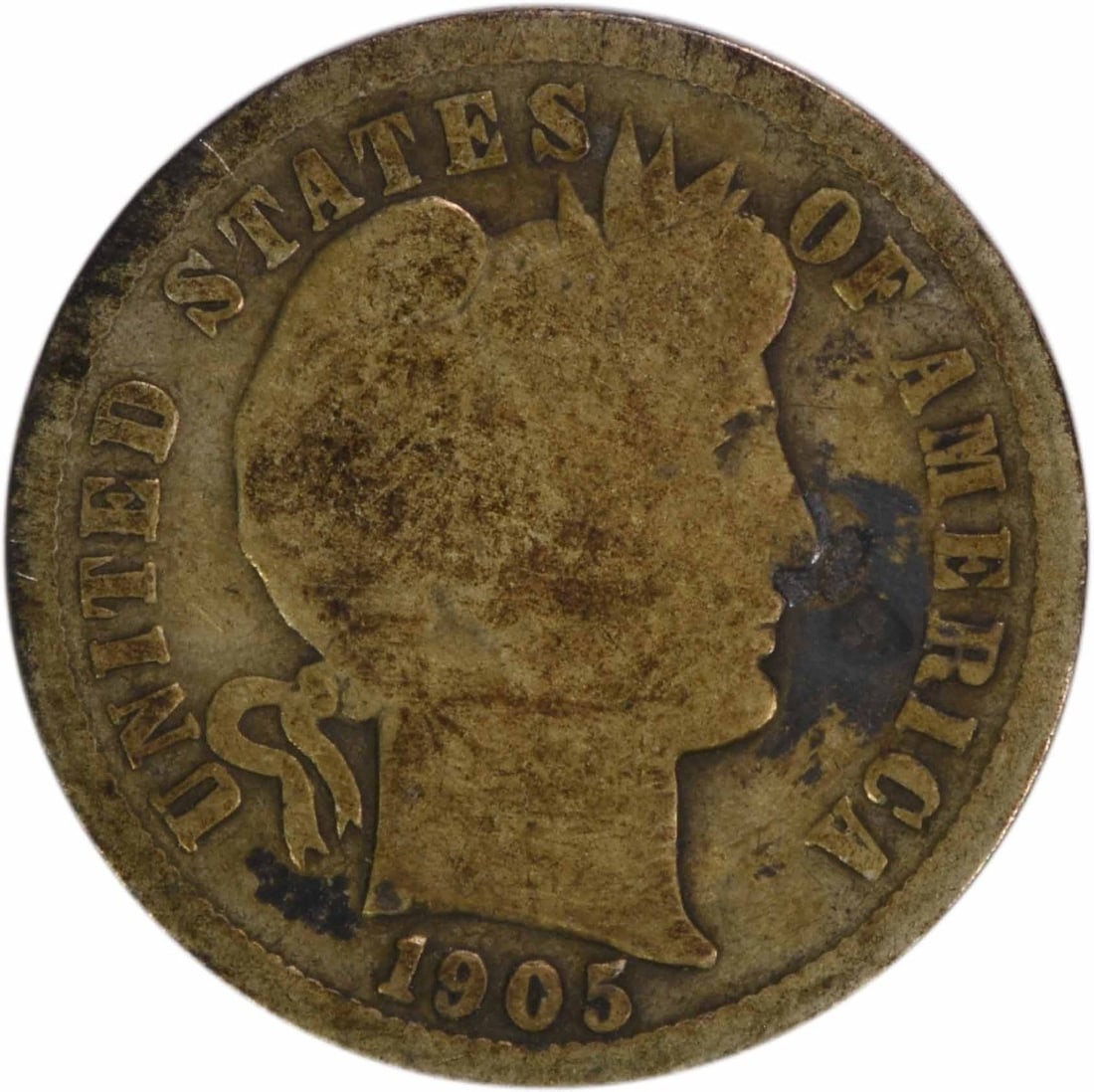 1905 Barber Silver Dime 10C G Uncertified Coin (1 of 2)