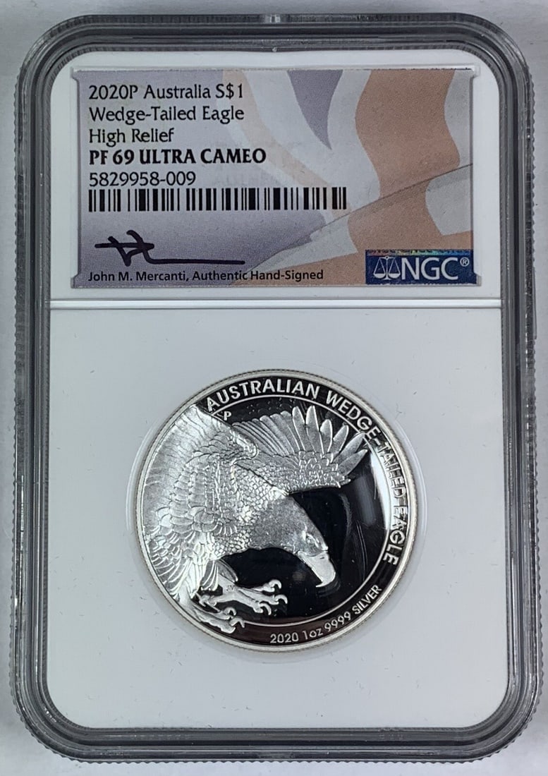 2020-P High Relief Australia Wedge Tailed Eagle Silver Coin NGC PR 69 Mercanti Signature (1 of 4)