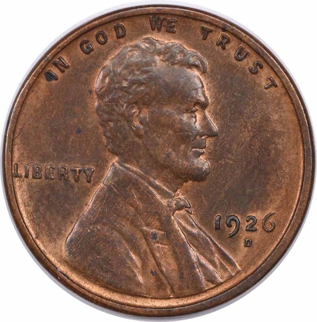 1926-D Lincoln Wheat Cent Choice BU Uncertified Copper Coin (1 of 2)
