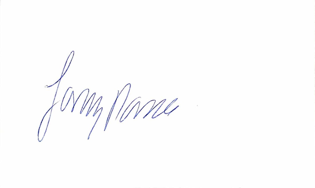 Larry Nance Signed 3x5 Index Card Beckett Certified (1 of 1)