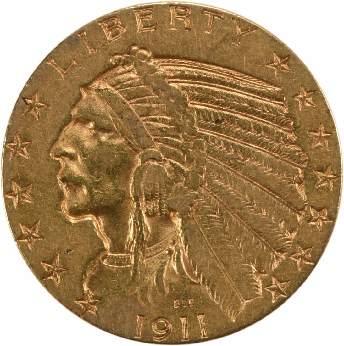1911 $5 Gold Indian Coin XF Bela Lyon Pratt Philadelphia Mint (1 of 2)