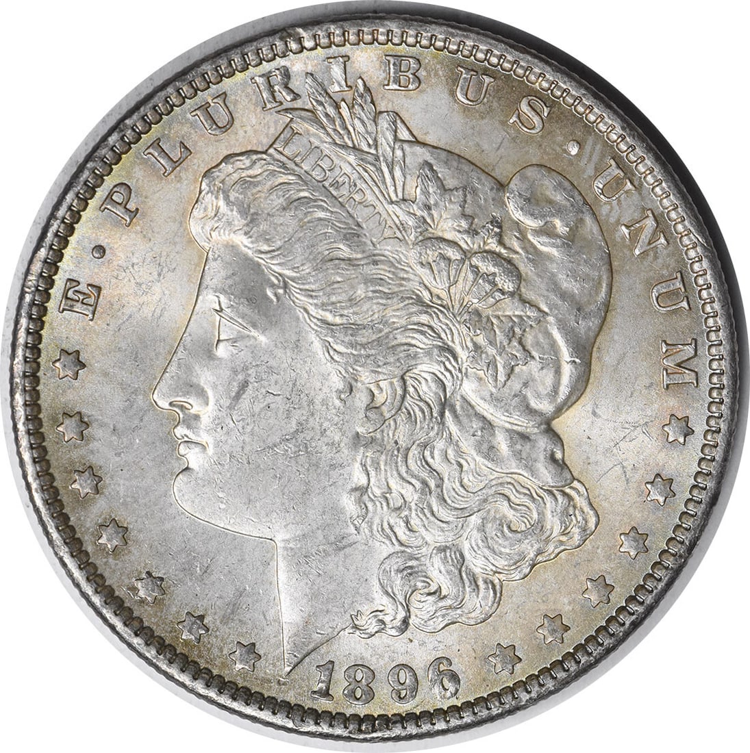1896 Morgan Silver Dollar Choice BU Toned Uncertified Silver Coin (1 of 2)