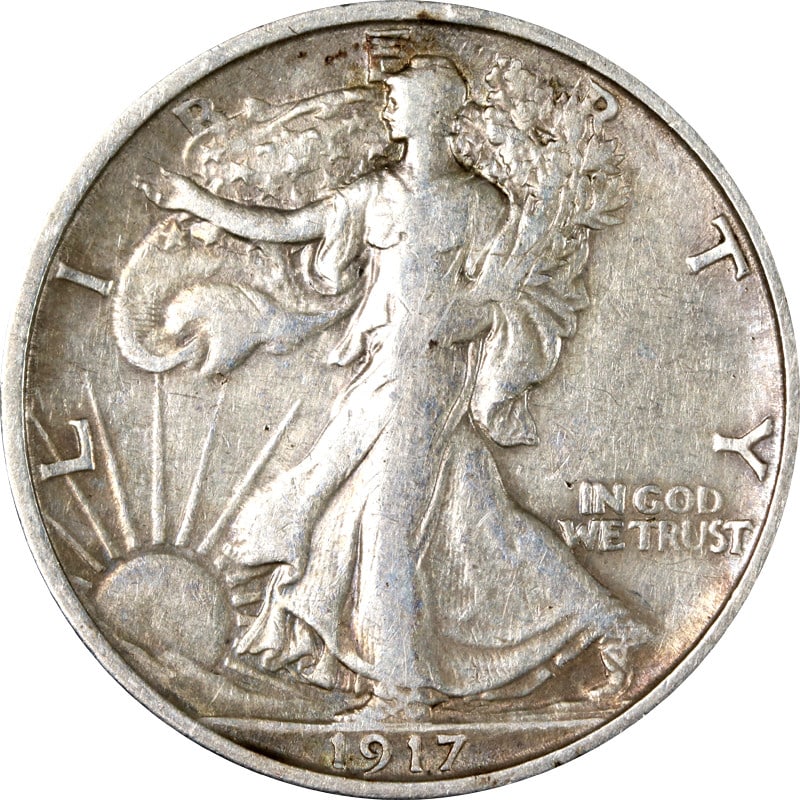1917 San Francisco Mint Silver Walking Liberty Half Dollar (1 of 2)