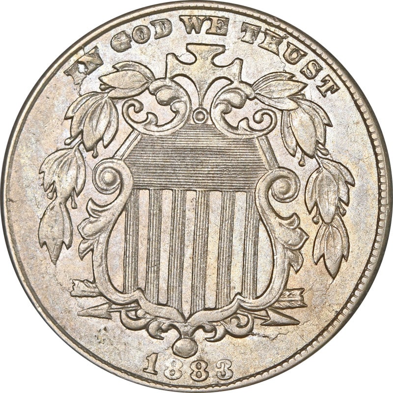 1883 United States Shield Nickel Five Cent Coin (1 of 2)