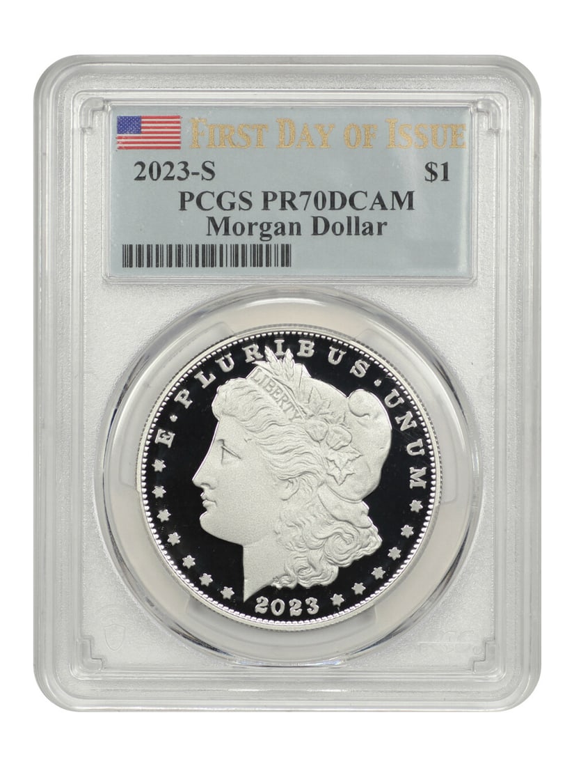 2023-S Morgan Dollar PCGS PR70DCAM First Day of Issue (1 of 4)