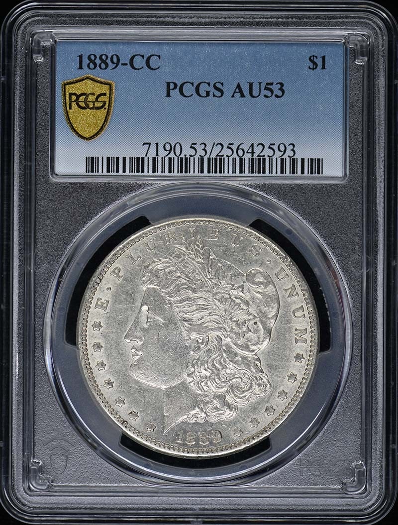 1889-CC Morgan Dollar PCGS AU53 Certified Coin (1 of 4)