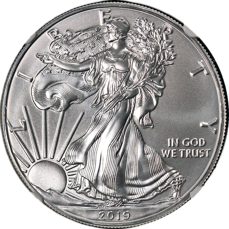 NGC MS70 2019 American Eagle Silver Dollar with Special Label (1 of 4)