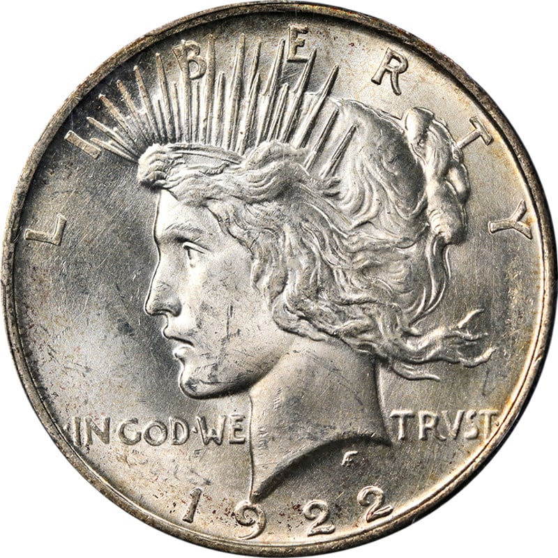 1922-D Peace Dollar PCGS MS64 Silver Strong Strike (1 of 4)