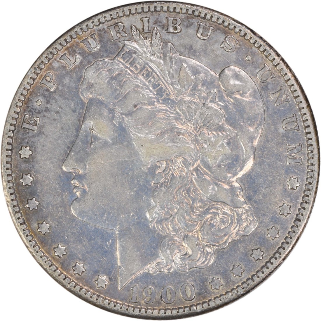 San Francisco Mint 1900 Morgan Dollar EF 90% Silver Uncertified Coin: San Francisco Mint 1900 Morgan Dollar EF 90% Silver Uncertified Coin This is a circulated 1900-S Morgan Silver Dollar featuring a composition of 90% silver and 10% copper. Minted at the San Francisco