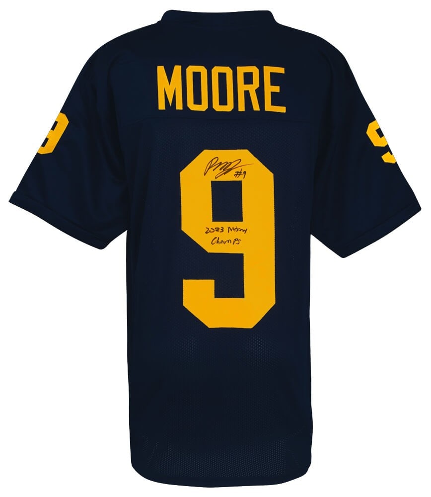 Rod Moore Signed Michigan Wolverines Jersey with 2023 Champs Inscription (1 of 3)