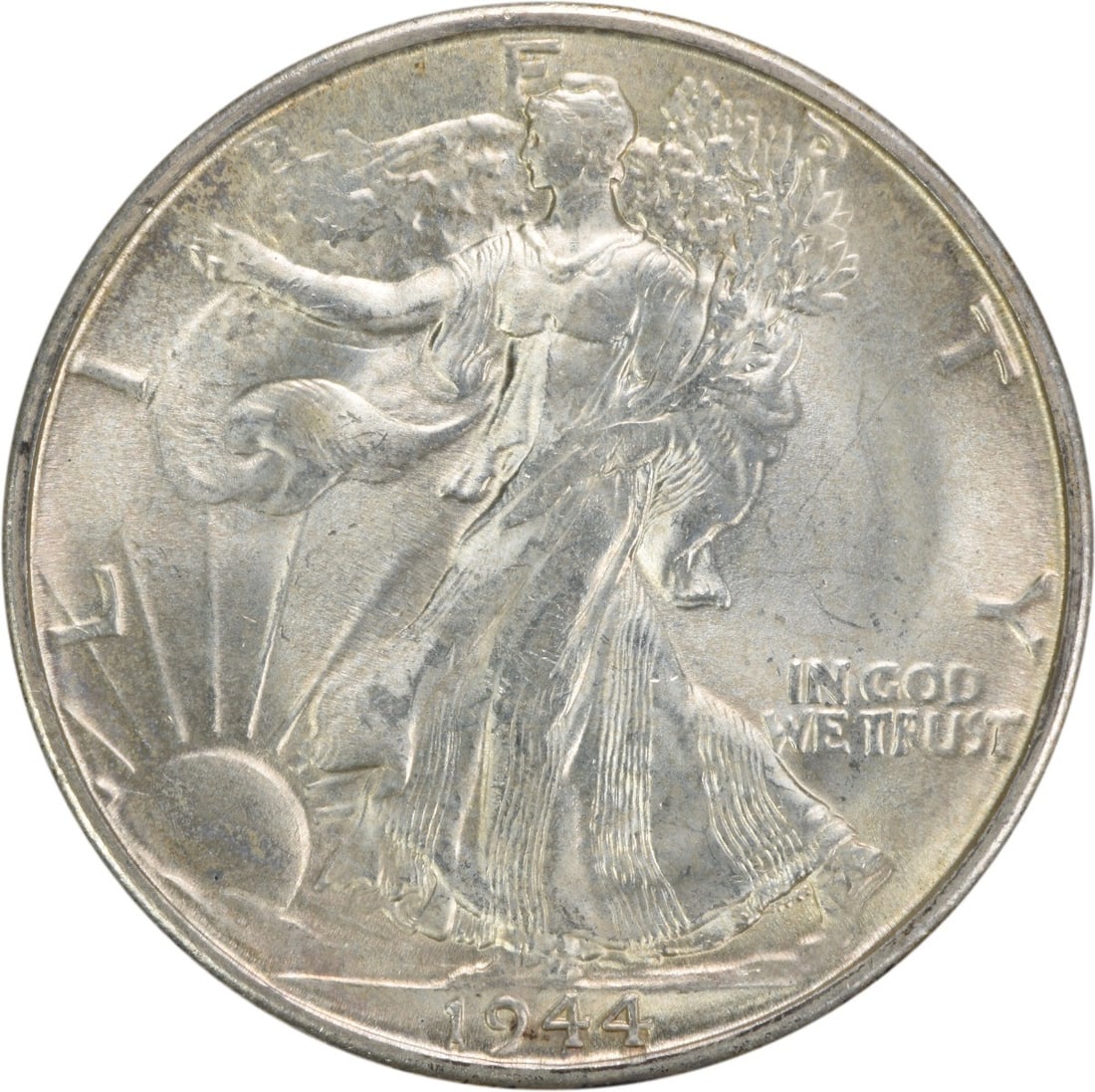 1944-S Walking Liberty Half Dollar Choice BU Uncertified Silver Coin (1 of 2)