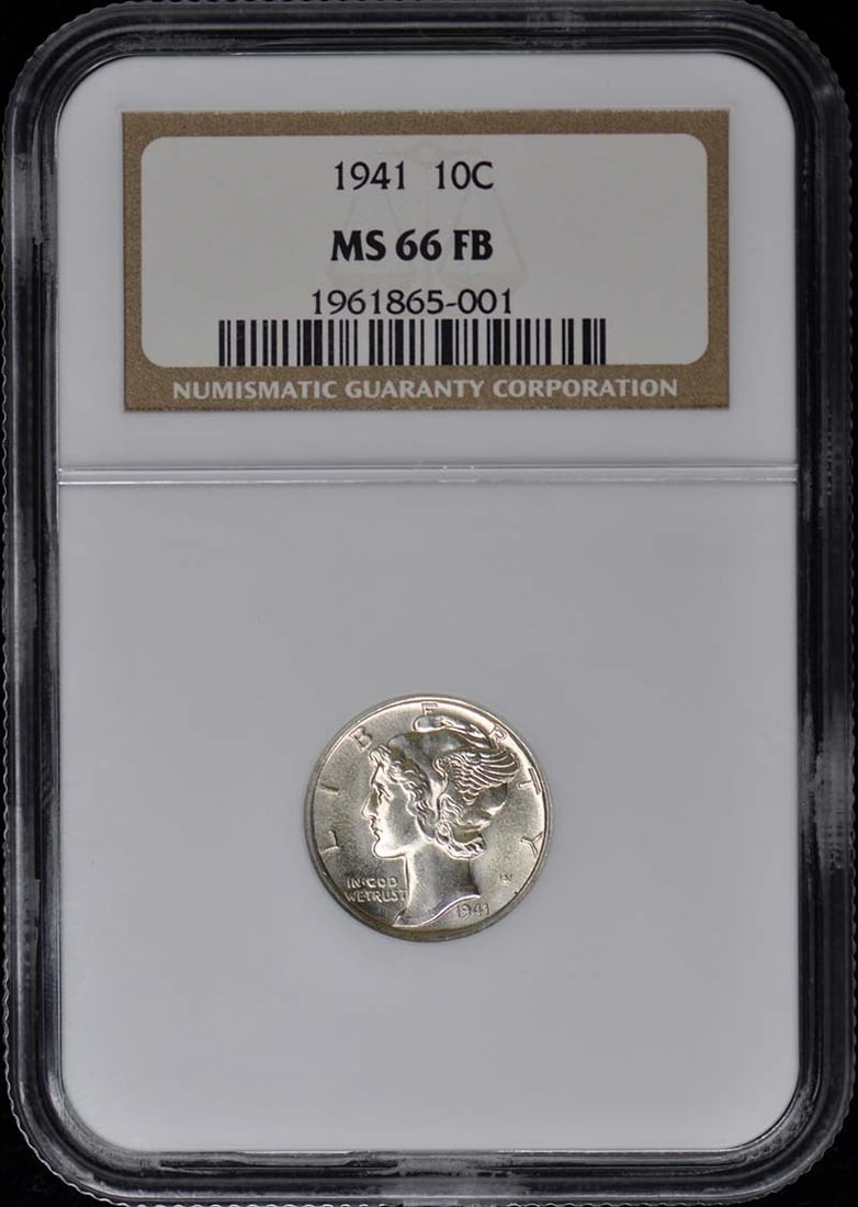 1941-1945 Mercury Dime Short Set NGC MS66FB Uncirculated Coins (1 of 3)