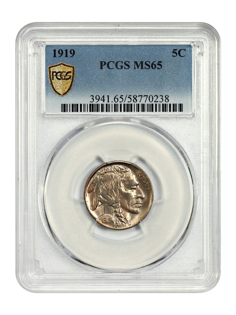 1919 Buffalo Nickel 5C PCGS MS65 Uncirculated (1 of 4)