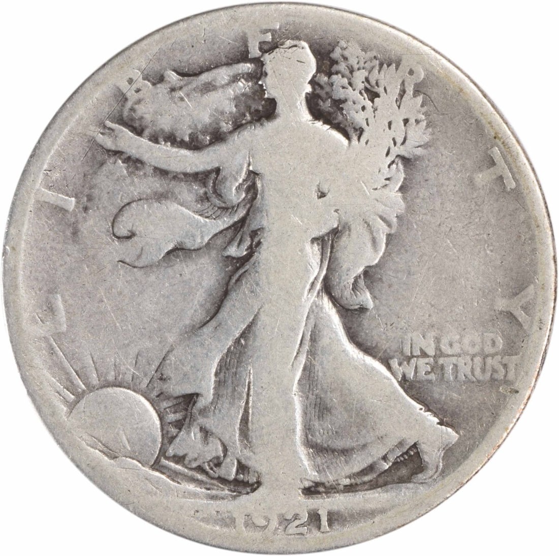 1921-S Walking Liberty Half Dollar 90% Silver G Uncertified (1 of 2)