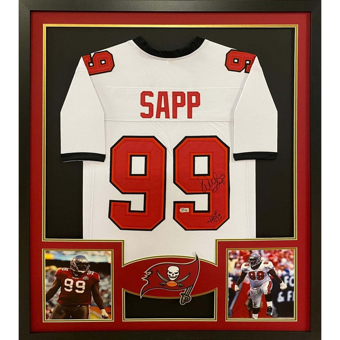 Warren Sapp Signed Framed Jersey Tampa Bay Buccaneers Beckett Authenticated (1 of 2)
