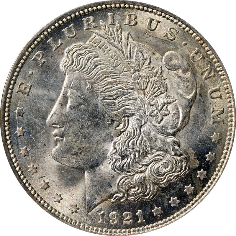 1921 Morgan Silver Dollar VAM 3C1 Pitted Reverse NGC MS63 Uncirculated (1 of 4)