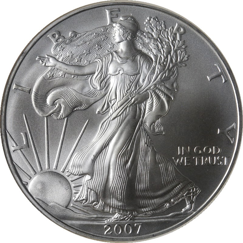 NGC MS69 Early Releases 2007 Silver Eagle Dollar Blue Label (1 of 4)