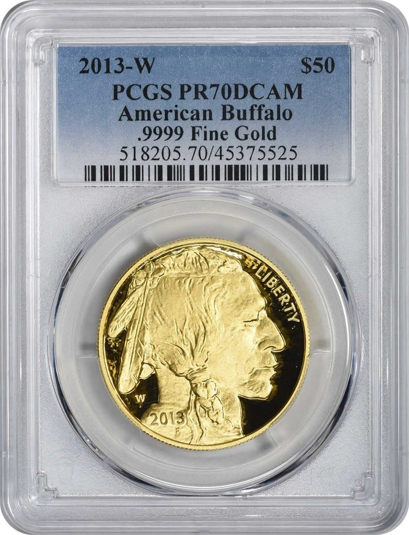 2013 Proof $50 Gold Buffalo 1 oz PCGS PR70 Deep Cameo (1 of 2)