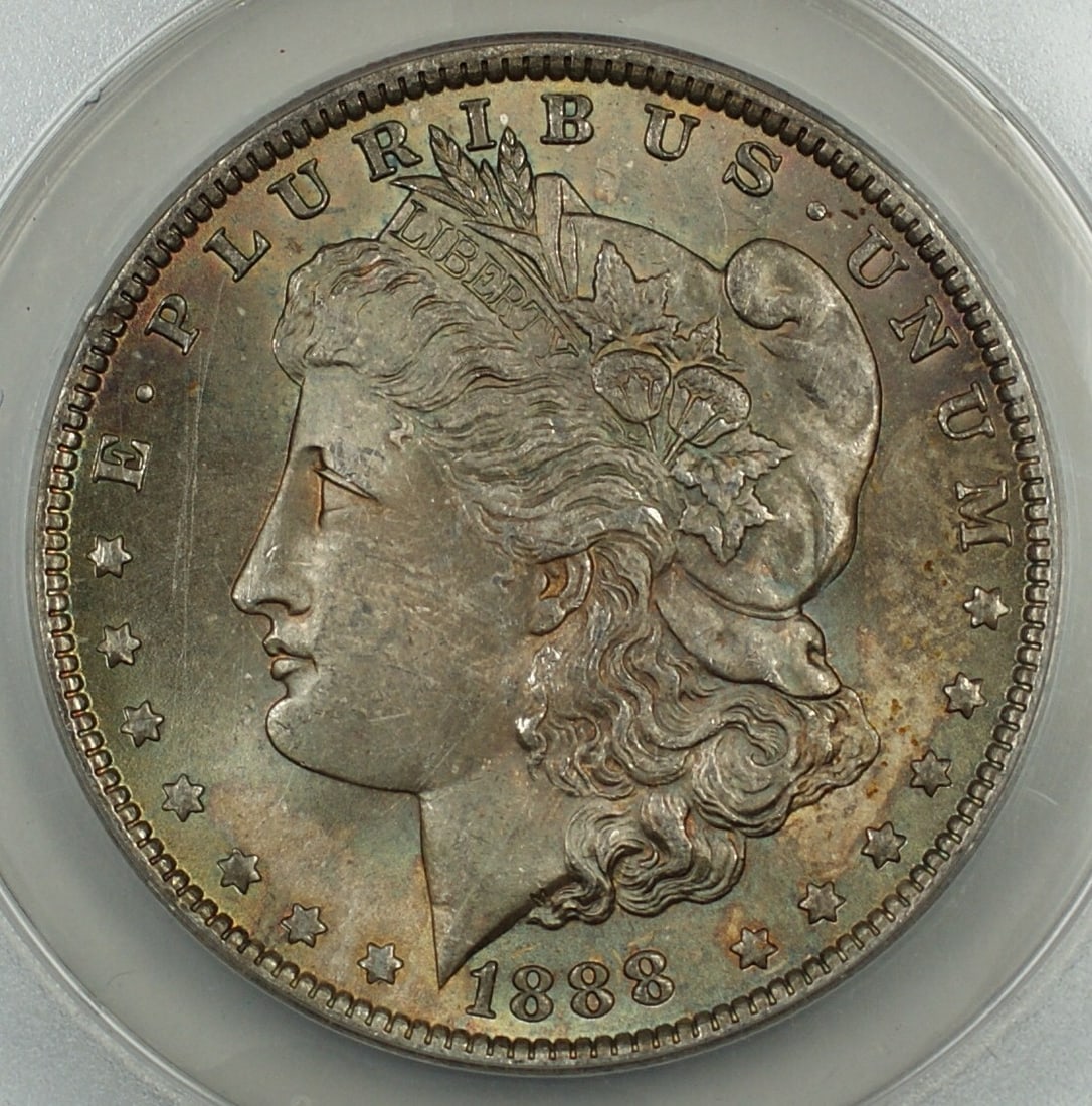 1888 Morgan Silver Dollar ANACS MS 64 Toned Coin (1 of 4)