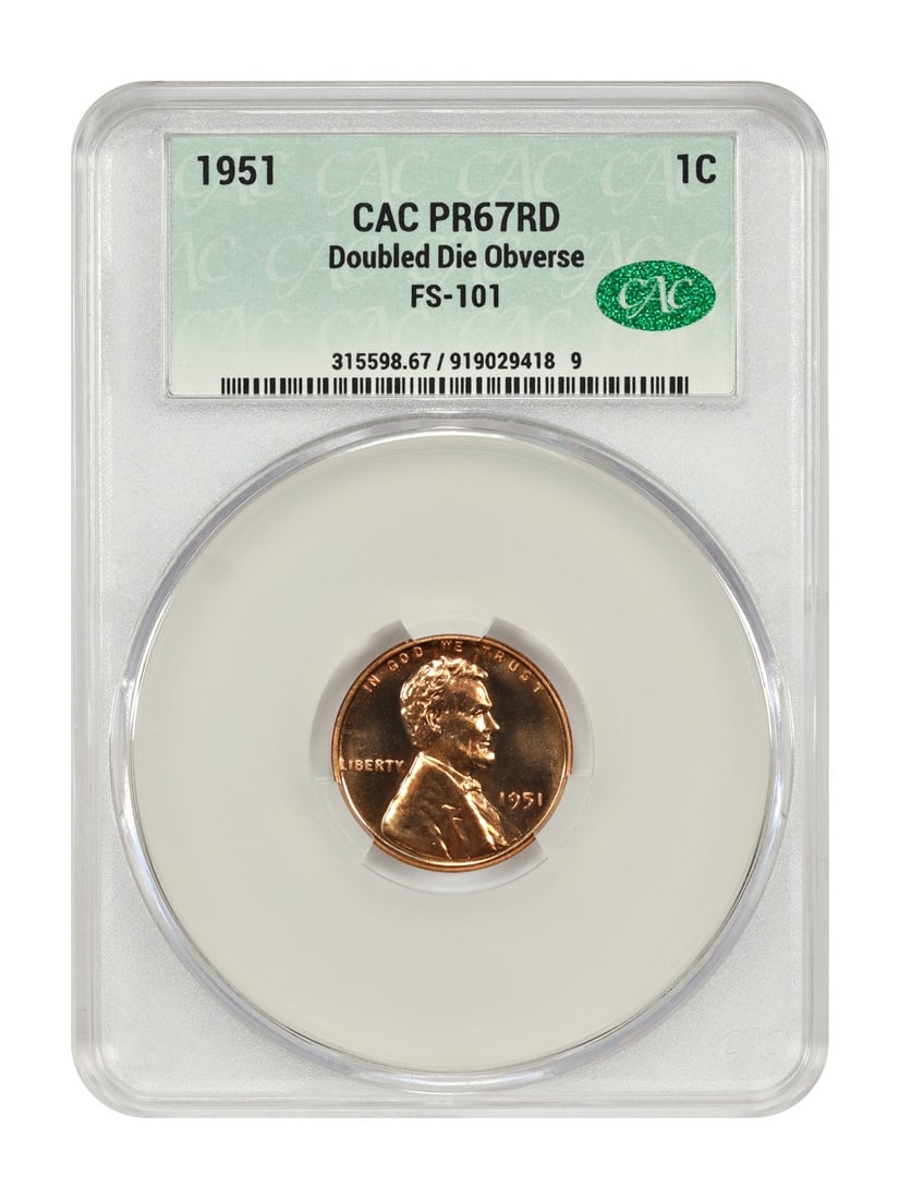 1951 Proof Lincoln Wheat Cent FS-101 DDO CACG PR67RD (1 of 4)