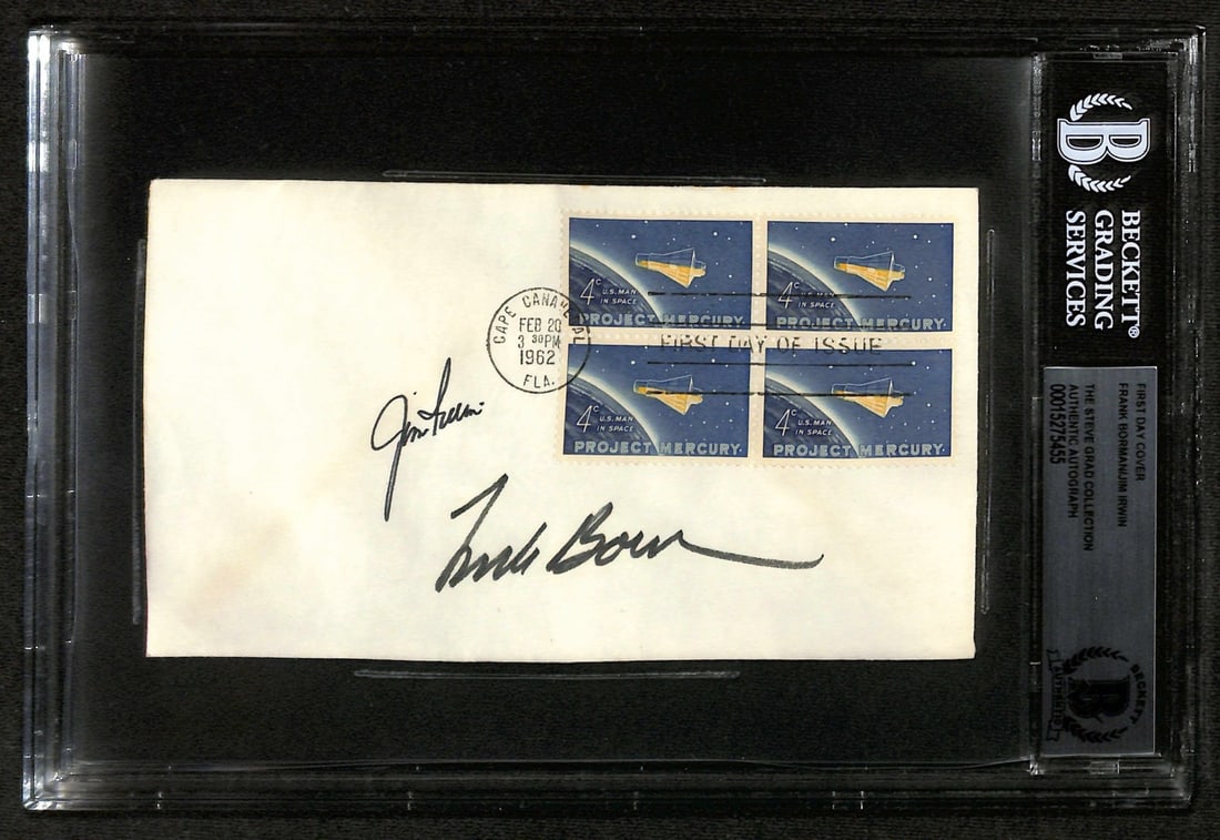 Dual-Signed NASA Apollo FDC by Frank Borman & Jim Irwin Beckett Certified (1 of 1)