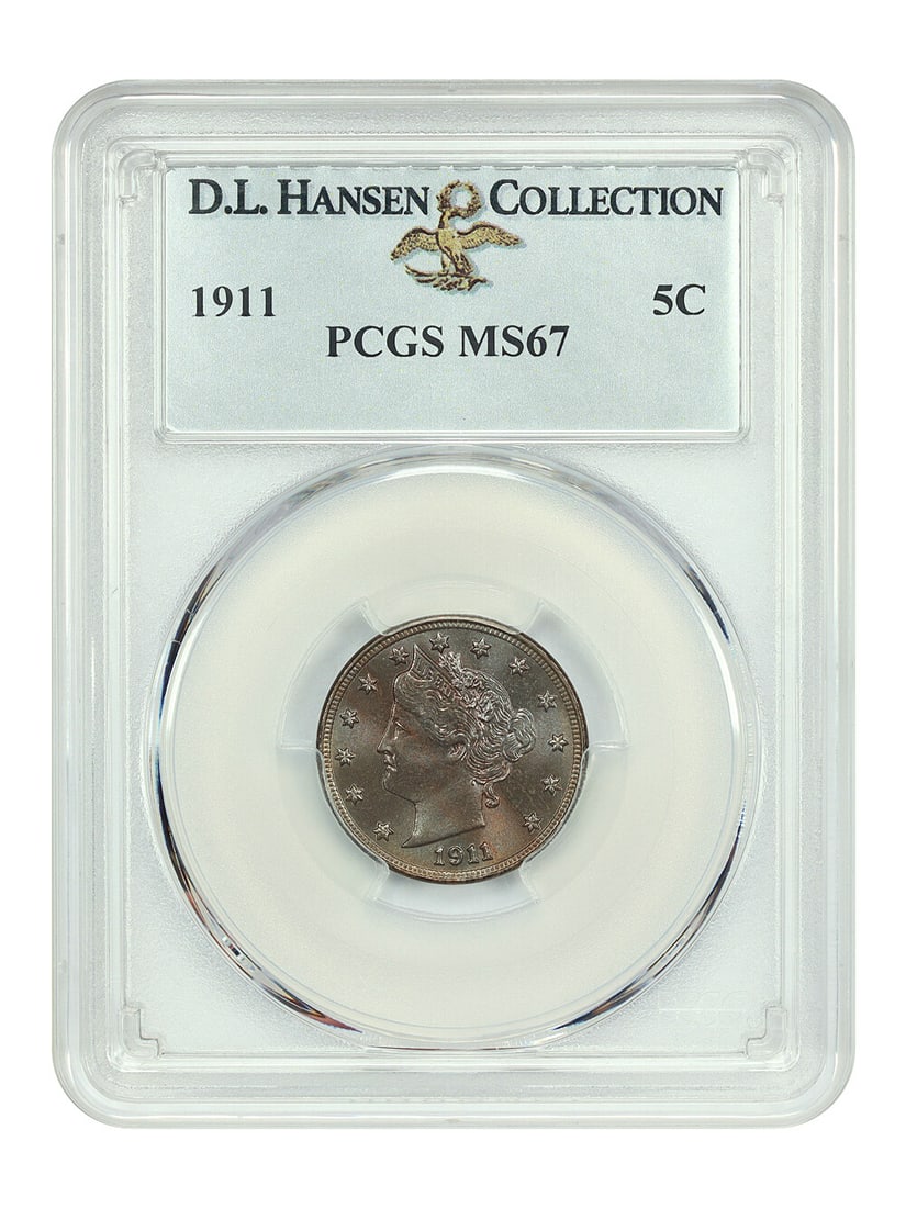 1911 5C Liberty Nickel PCGS MS67 Stunning Gem Coin (1 of 4)
