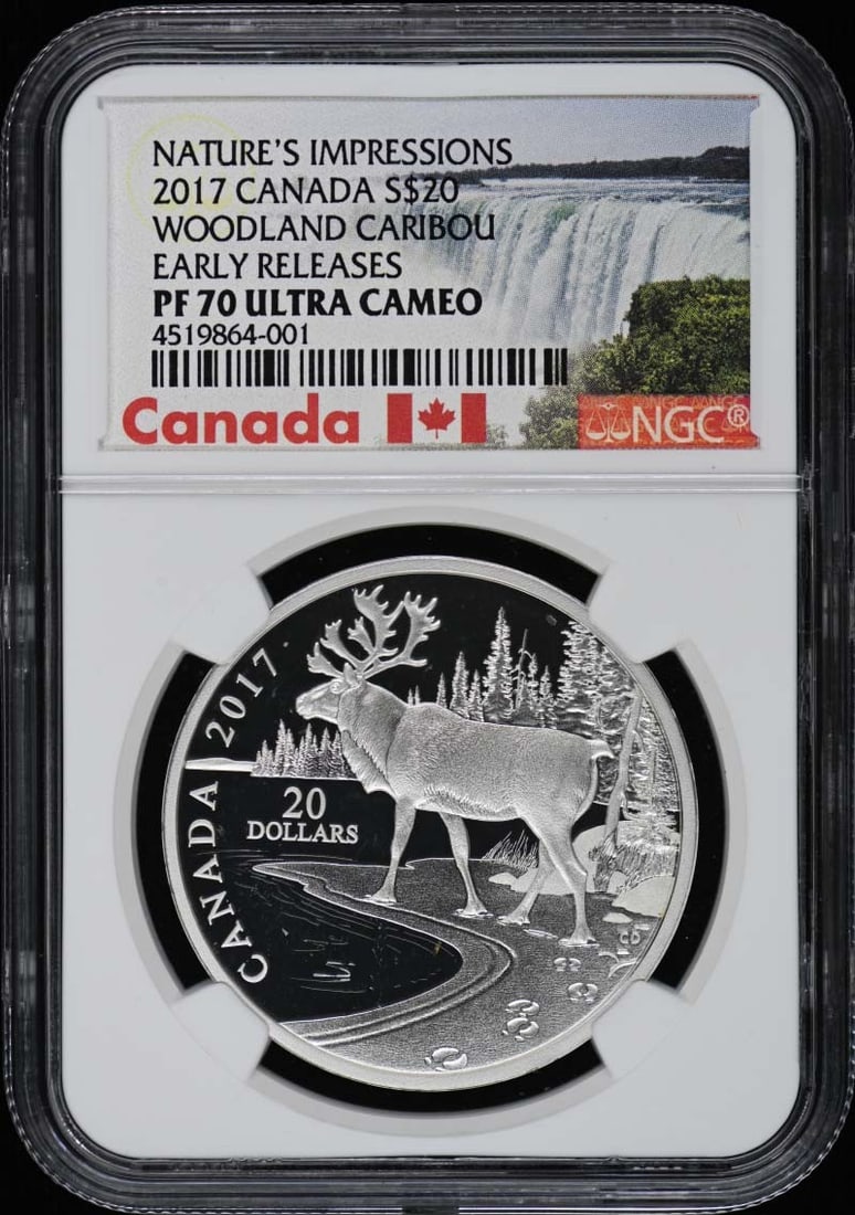 2017 Canada Woodland Caribou ER S$20 NGC PR70DCAM Coin (1 of 2)