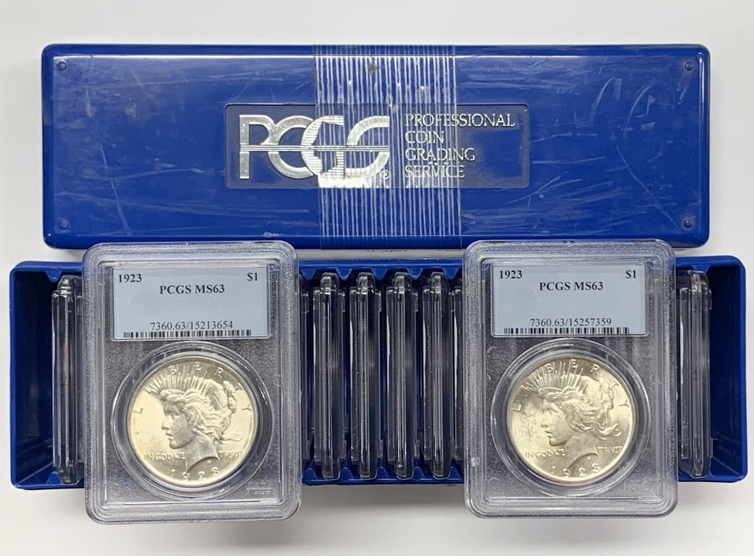 1923 Peace Silver Dollar Roll of 20 PCGS MS 63 Uncirculated (1 of 5)