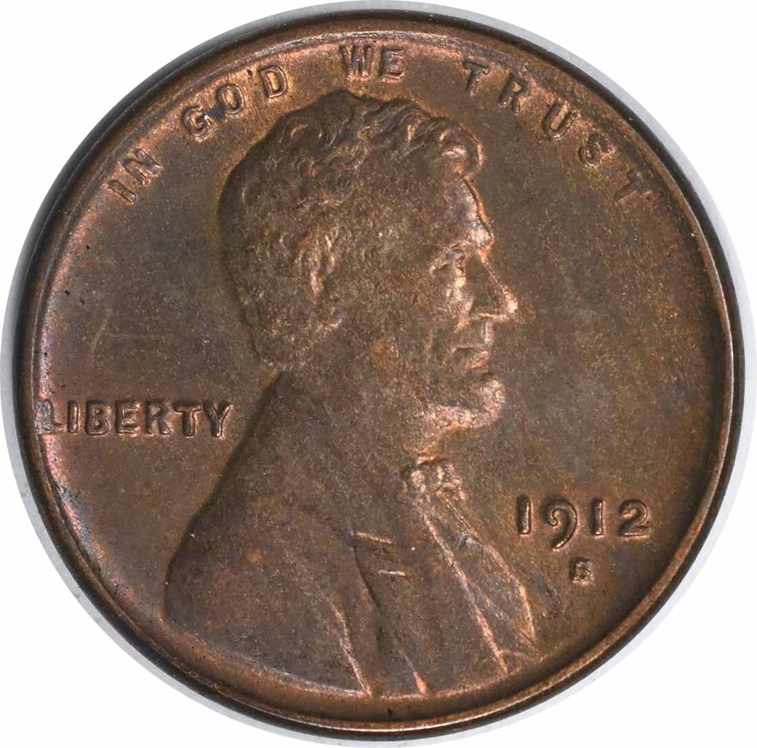 1912-S Lincoln Cent Choice BU+ Uncertified Copper Coin (1 of 2)