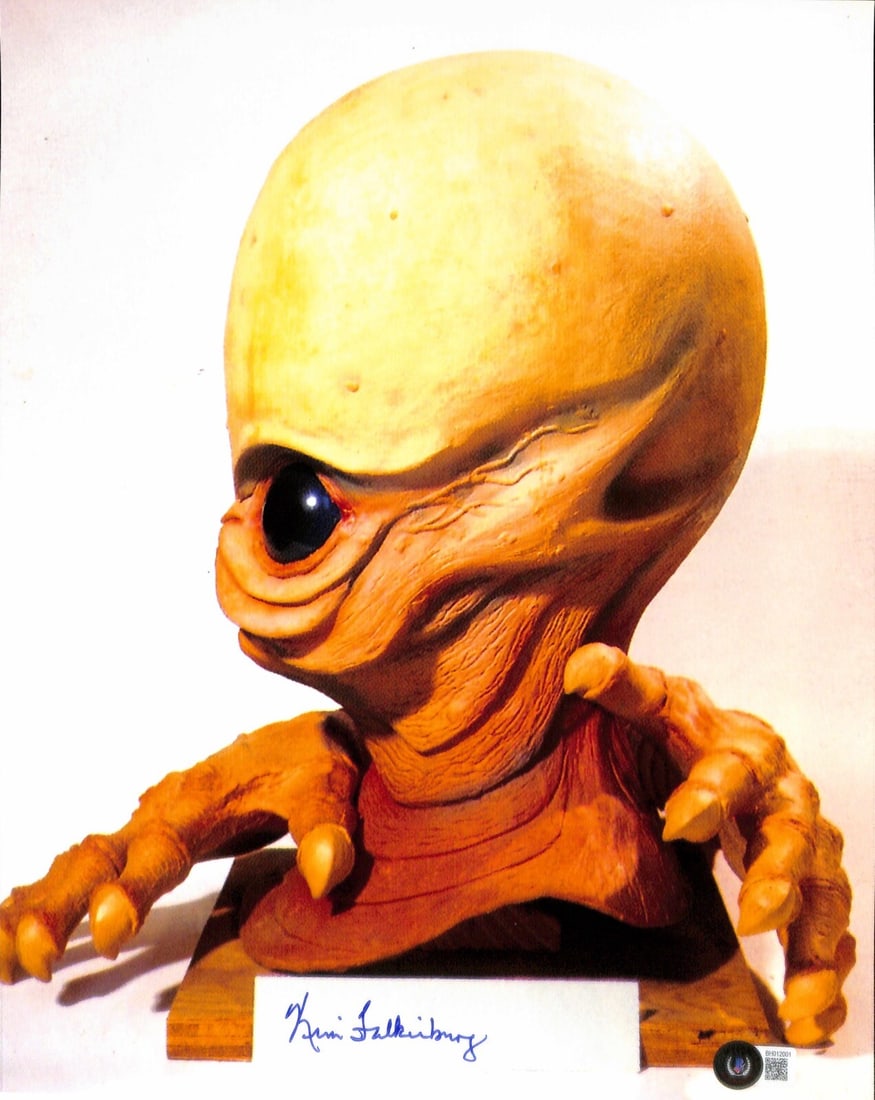 Kim Falkingburg Signed Star Wars Cantina Band 11x14 Photo Beckett Certified: Kim Falkingburg Signed Star Wars Cantina Band 11x14 Photo Beckett Certified This is an authentic 11x14 photograph signed by Kim Falkingburg, who portrayed a member of the Cantina Band in the original