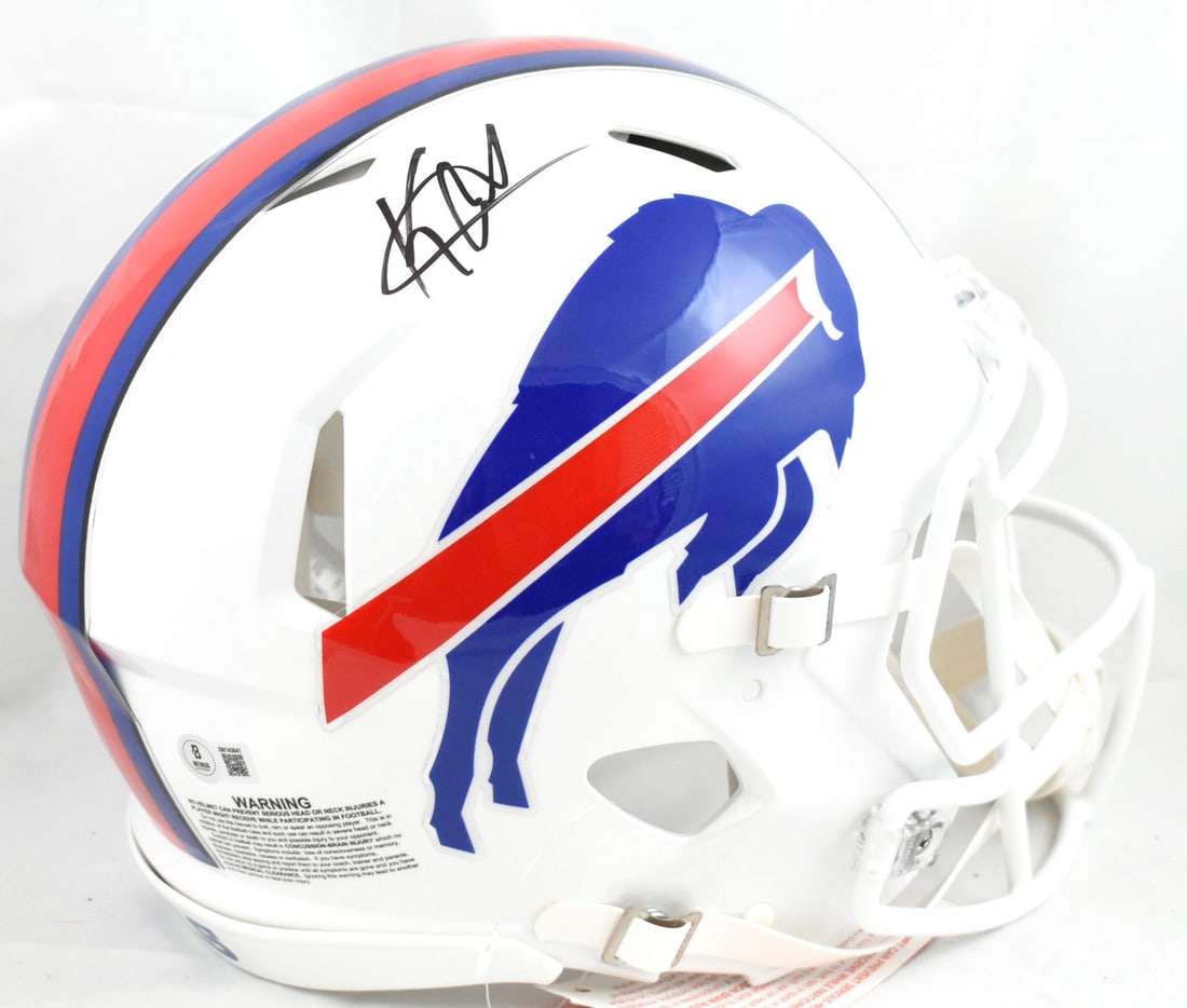 Keon Coleman Signed Buffalo Bills F/S Speed Authentic Helmet Beckett Holo (1 of 5)