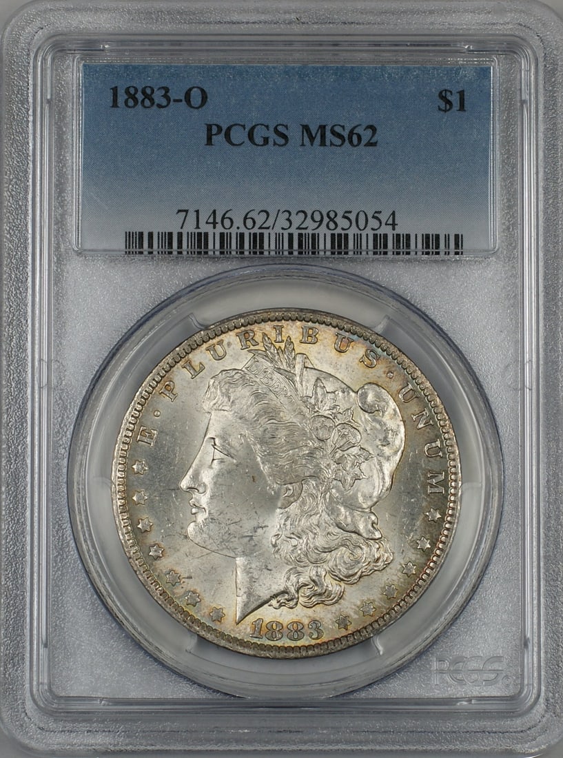 1883-O Morgan Silver Dollar $1 Coin PCGS MS-62 Toned Silver (1 of 1)