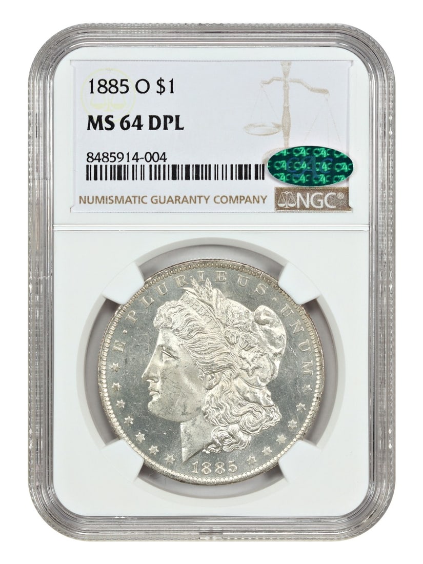 1885-O Morgan Dollar NGC CAC MS64 DMPL Uncirculated Coin (1 of 4)