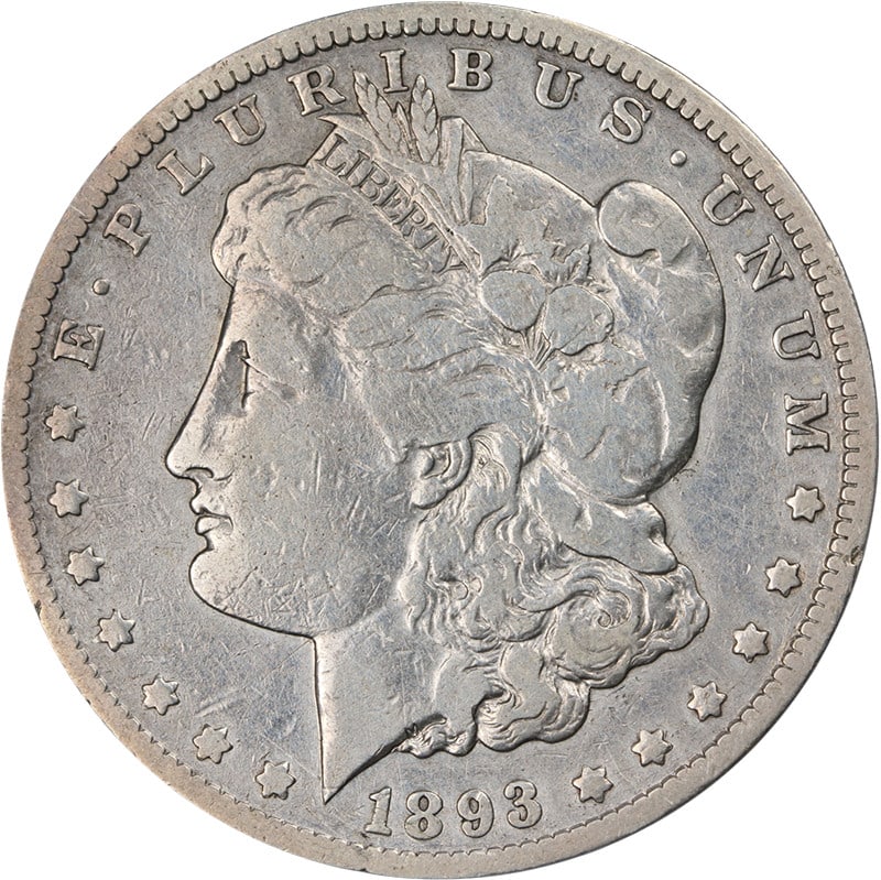 1893-CC Morgan Silver Dollar F/VF Key Date Nice Eye Appeal (1 of 2)