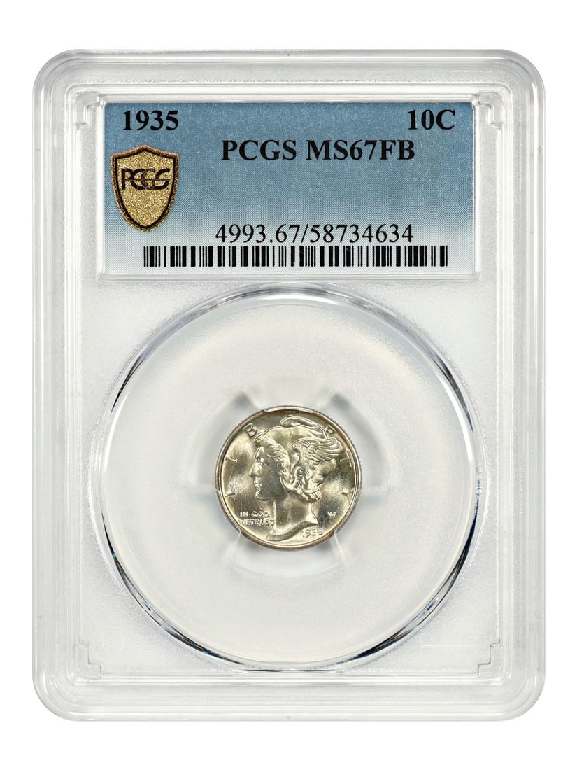 PCGS MS67FB 1935 Mercury Dime 10C Philadelphia Uncirculated (1 of 4)