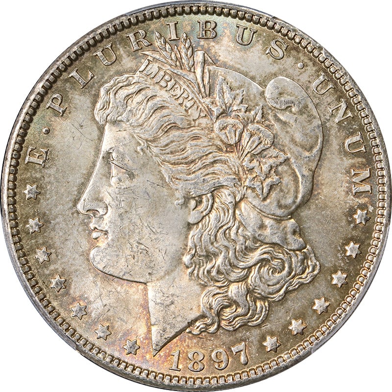 1897-P Morgan Silver Dollar PCGS MS64 with Toning (1 of 4)