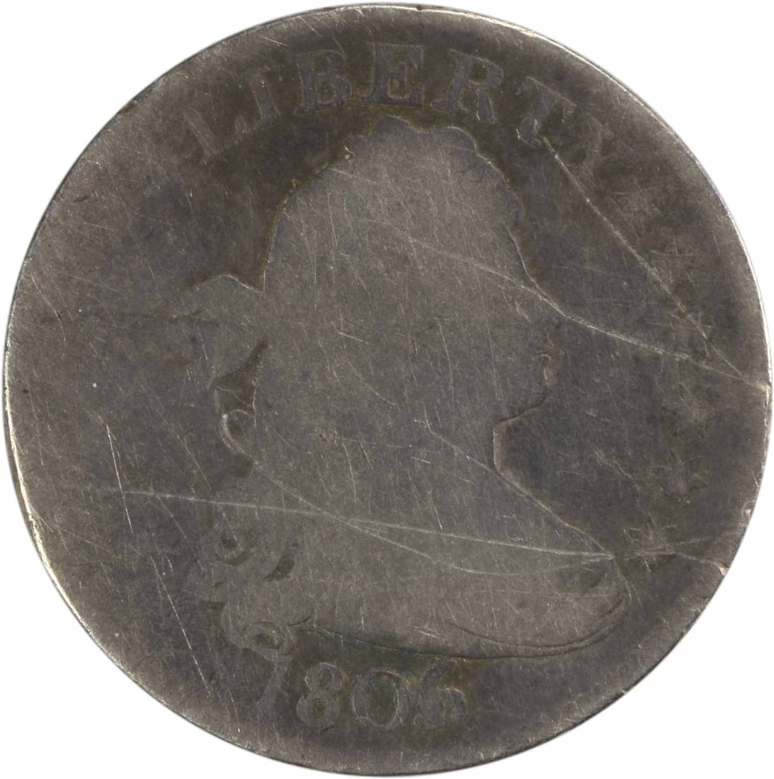 1806 Draped Bust Silver Quarter 25C AG Uncertified Philadelphia Mint (1 of 2)