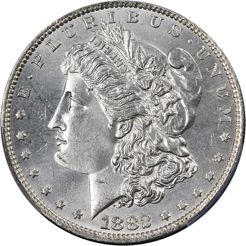 PCGS MS63 1882-O Morgan Silver Dollar with Strong Strike (1 of 4)