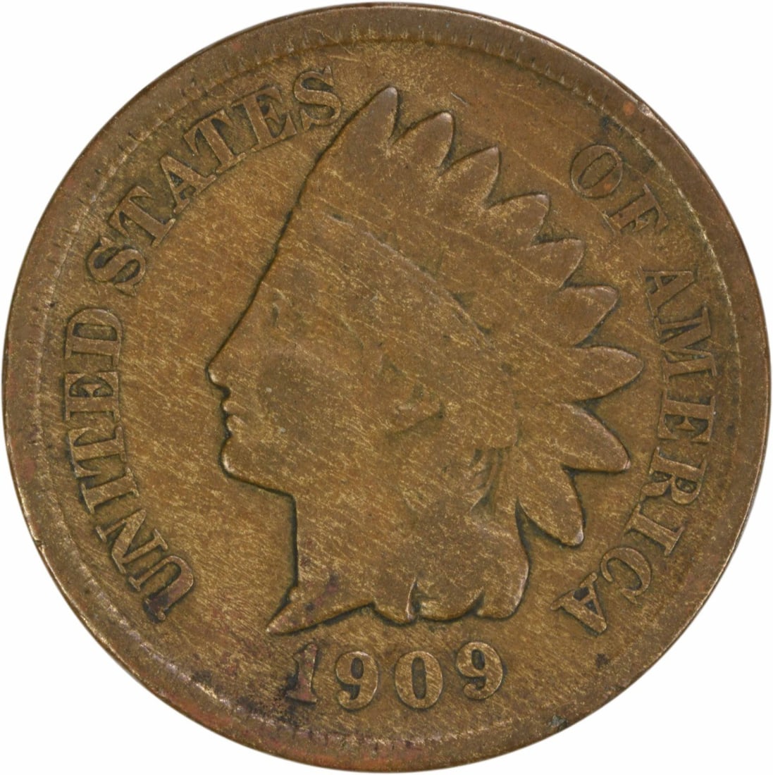 San Francisco Mint 1909 Indian Head Cent VG Grade Uncertified (1 of 2)