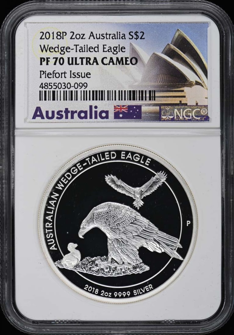 2018P 2oz Australia Wedge-Tailed Eagle S$2 NGC PR70DCAM with Box and COA (1 of 2)