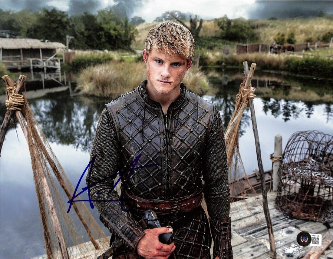 Alexander Ludwig Signed 11x14 Bjorn Lothbrok Photo Beckett Certified: Alexander Ludwig Signed 11x14 Bjorn Lothbrok Photo Beckett Certified This 11x14 photograph features actor Alexander Ludwig, who portrayed "Bjorn Lothbrok" in the acclaimed TV series Vikings. The photo