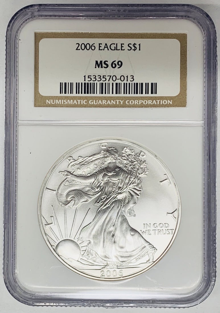 2006 American Silver Eagle Coin NGC MS 69 Certified 5 Pieces (1 of 2)