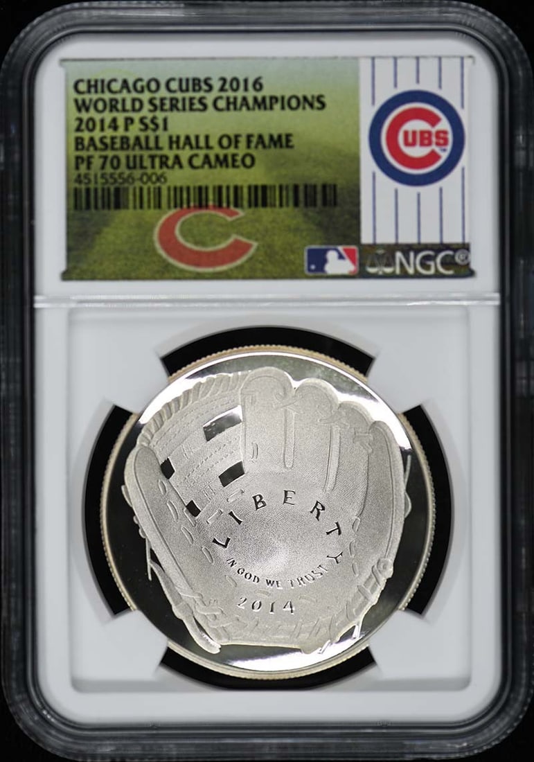 2014 P Chicago Cubs Baseball Hall of Fame Proof Coin NGC PR70DCAM (1 of 2)