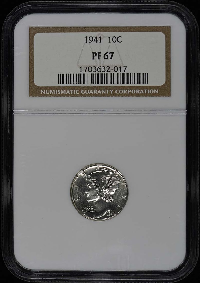 1941 Mercury Dime 10C NGC PR67 Proof Uncirculated Coin (1 of 4)
