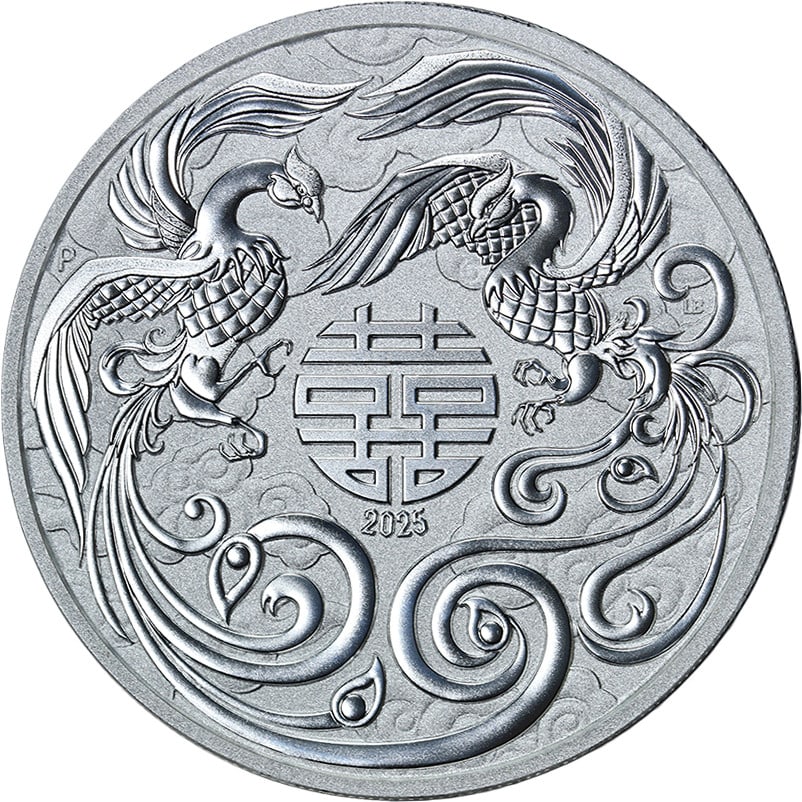 2025 Double Phoenix BU Silver Dollar from Chinese Myths and Legends Series (1 of 2)